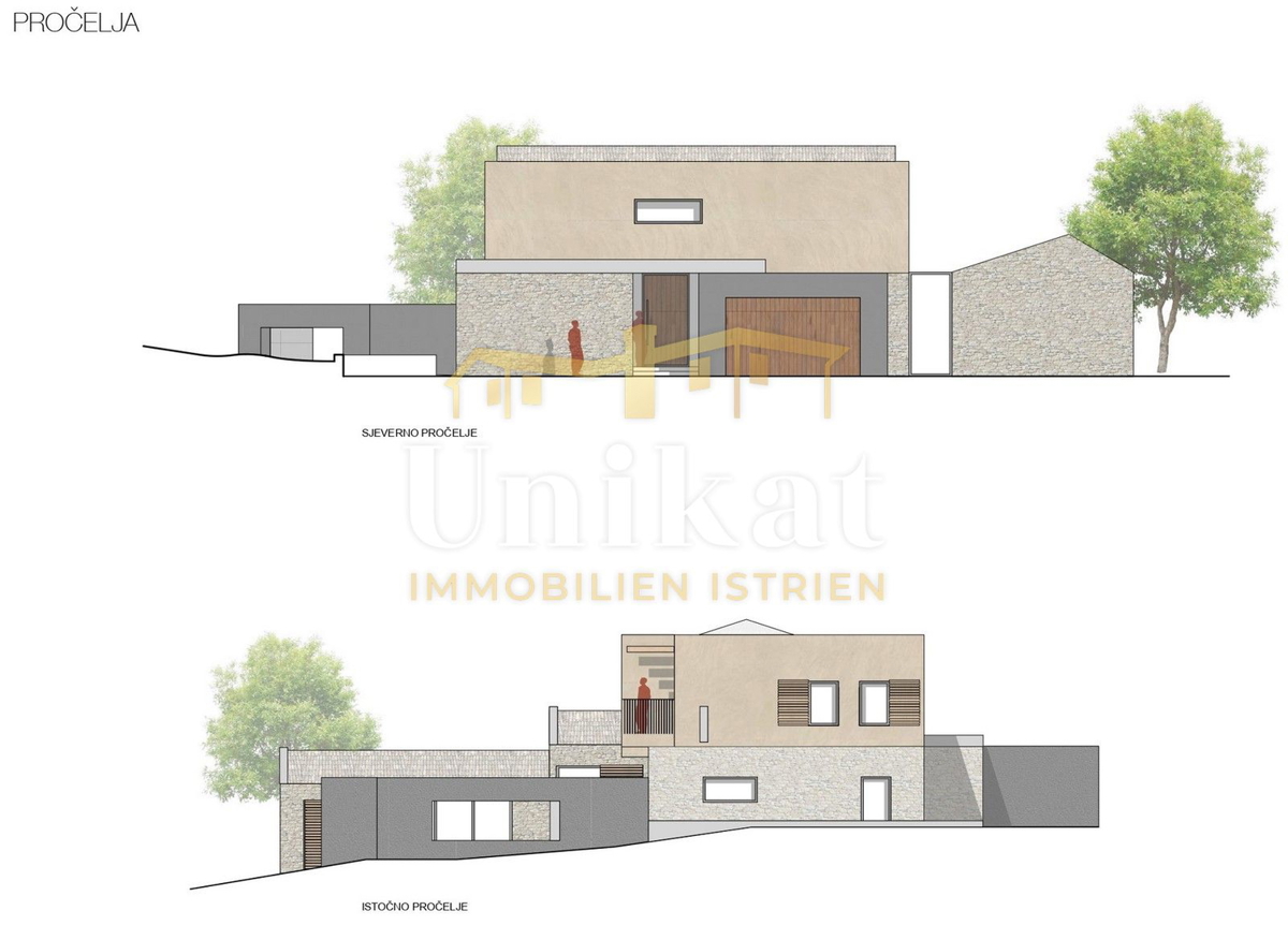 Vila s bazenom, obdana z naravo